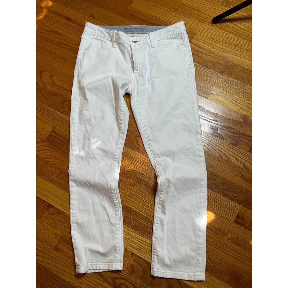 Banana Republic Skinny Crop White Denim Jeans Womens Size 29 Casual Everyday
